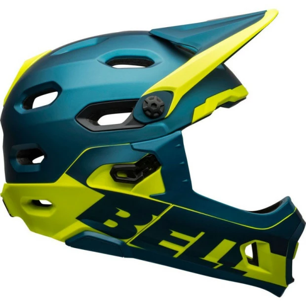 Casque Bell Super DH MIPS Bleu/Jaune Fluo 3 Casque Bell Super DH MIPS Bleu/Jaune Fluo – Image 3