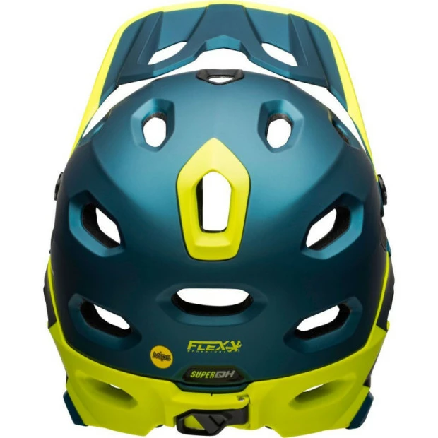 Casque Bell Super DH MIPS Bleu/Jaune Fluo 4 Casque Bell Super DH MIPS Bleu/Jaune Fluo – Image 4