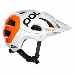 Casque POC Tectal Race SPIN NFC - Blanc Hydrogène-Orange AVIP -VTT Remise casque poc tectal race spin nfc blanc hydrogene orange avip 3