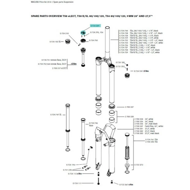 Bouchon Supérieur Molette DLO² Magura - 0724309 1 Bouchon Supérieur Molette DLO² Magura - 0724309