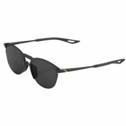 Lunettes Solaires 100% Legere UltraCarbon Round Noir Poli / Verres Fumés
