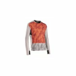 Maillot VTT Manches Longues Northwave Edge Gris Clair / Orange