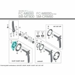 Plateau Shimano Deore XT FC-M8000 [64 Mm] - Intérieur