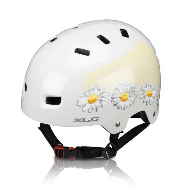 Casque Vélo XLC Urban BH-C22 - Blanc Fleurs 1 Casque Vélo XLC Urban BH-C22 - Blanc Fleurs