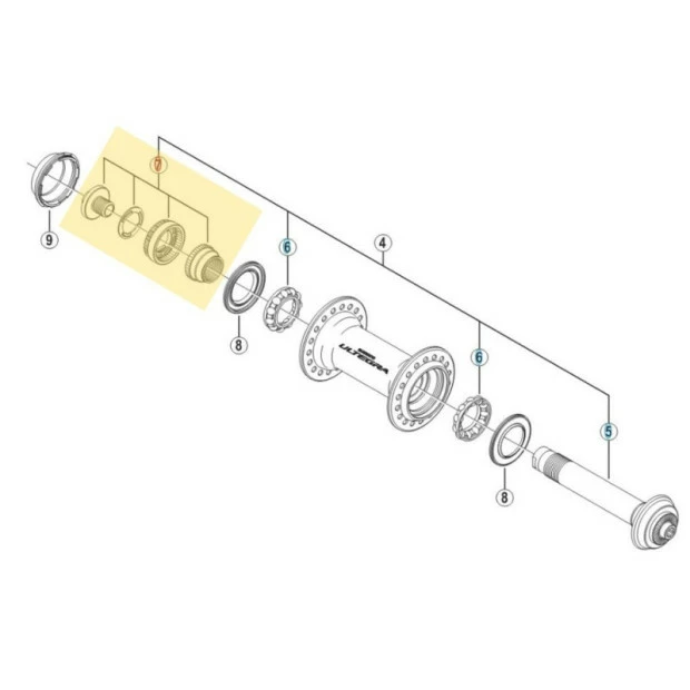 Contre-Ecrou Gauche Pour Axe De Roue Avant Shimano Ultegra WH-6800-Av 1 Contre-Ecrou Gauche Pour Axe De Roue Avant Shimano Ultegra WH-6800-Av