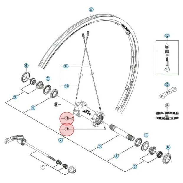 Ecrou De Rayon Shimano Y4CK89000 - (X1) 1 Ecrou De Rayon Shimano Y4CK89000 - (X1)