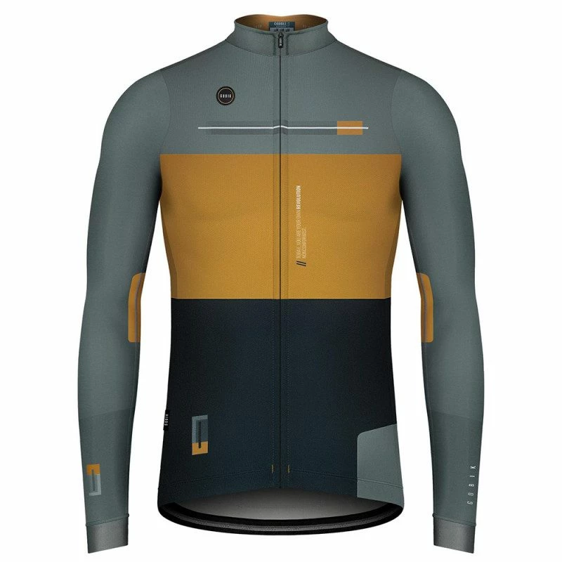 Maillot Vélo Manches Longues Gobik Cobble Conquer 2022 Bleu XXL 1 Maillot Vélo Manches Longues Gobik Cobble Conquer 2022 Bleu XXL