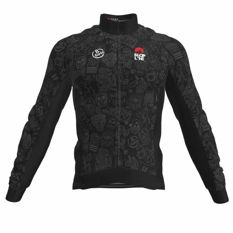 Maillot Vélo Manches Longues Slopline Black Noir S 1 Maillot Vélo Manches Longues Slopline Black Noir S