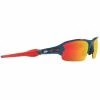 Lunettes Vélo Oakley Flak XXS Poseidon Prizm Ruby Bleu Foncé