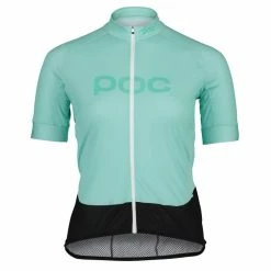 Maillot Vélo Manches Courtes Femme Poc Essential Road Logo 2021 S Vert Clair