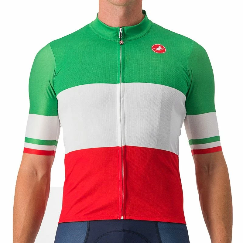 Maillot Vélo Manches Courtes Castelli Team Italia Tricolore Jersey 2023 M Tricolore 1 Maillot Vélo Manches Courtes Castelli Team Italia Tricolore Jersey 2023 M Tricolore