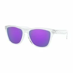 Lunettes Vélo Oakley Frogskins Polished Clear/Violet Iridium Transparent Transparent