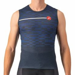 Maillot Vélo Sans Manche Castelli Insider Sleeveless 2023 M Bleu Foncé