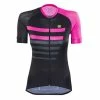 Ale-cycling Maillot Vélo Manches Courtes Femme Alé Cycling PRR Piuma Noir Rose