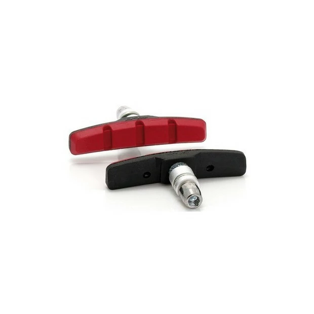 Patins De Freins V-Brake XLC BS-V01 70mm X4 - Noir/Rouge 1 Patins De Freins V-Brake XLC BS-V01 70mm X4 - Noir/Rouge