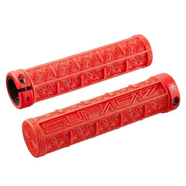 Poignées Supacaz Grizips Lock-on Rouge 1 Poignées Supacaz Grizips Lock-on Rouge