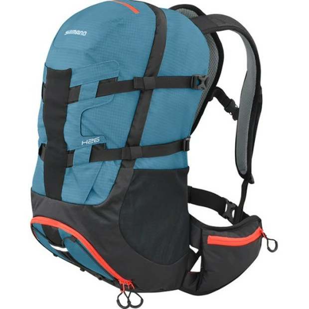 Sac à Dos VTT Shimano Hotaka Mountain Touring - Vol. 26 L - Bleu Aegean 1 Sac à Dos VTT Shimano Hotaka Mountain Touring - Vol. 26 L - Bleu Aegean
